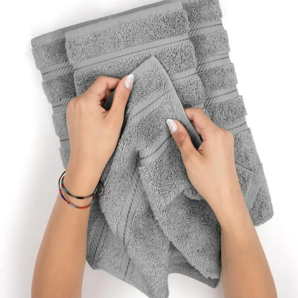 New Luxury 6 Piece Towel Set, 2 Bath Towels 2 Hand Towel 2 Washcloths, 600 GSM